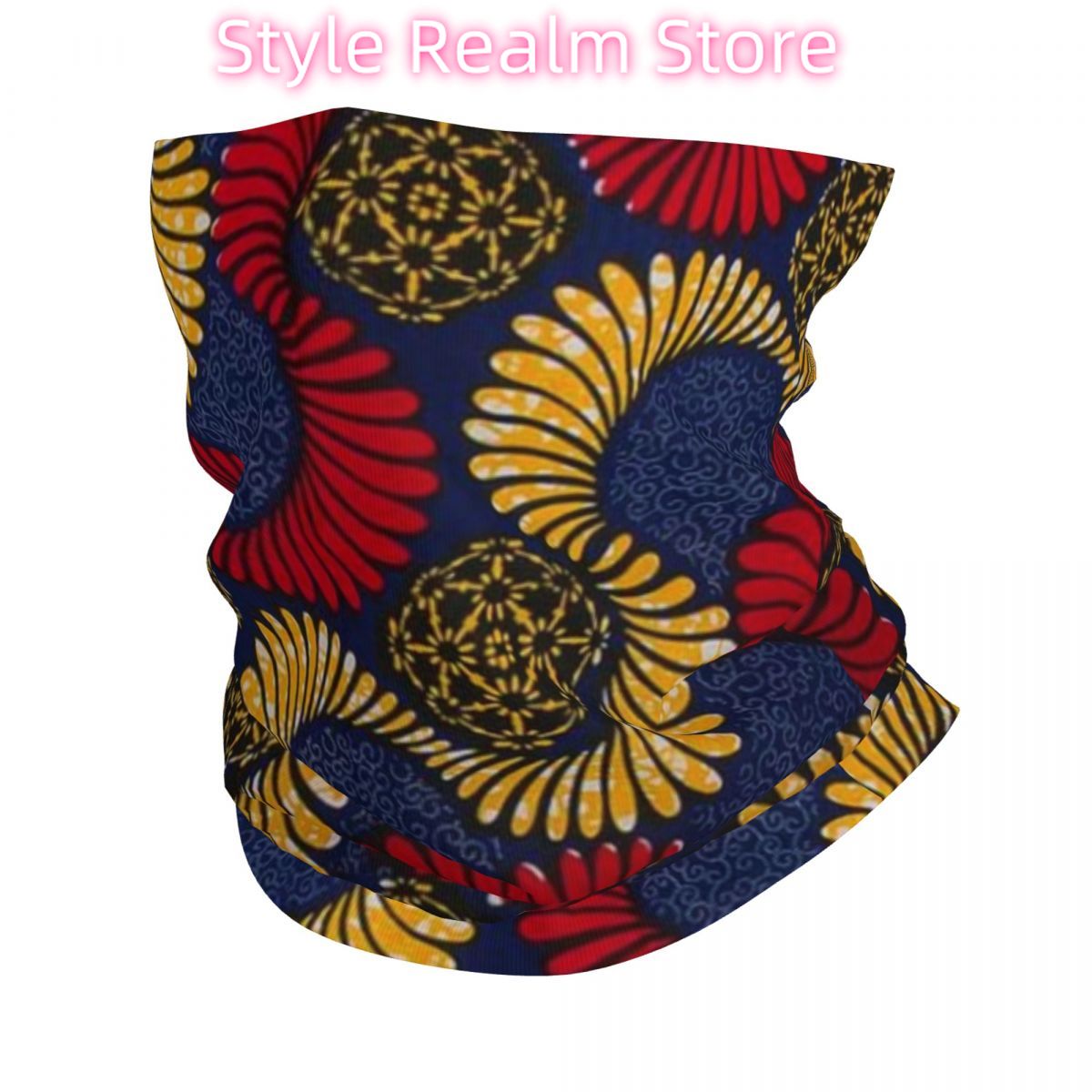 Neck Gaiter Face Cover - Ankara African Pattern Bandana Neck Warmer