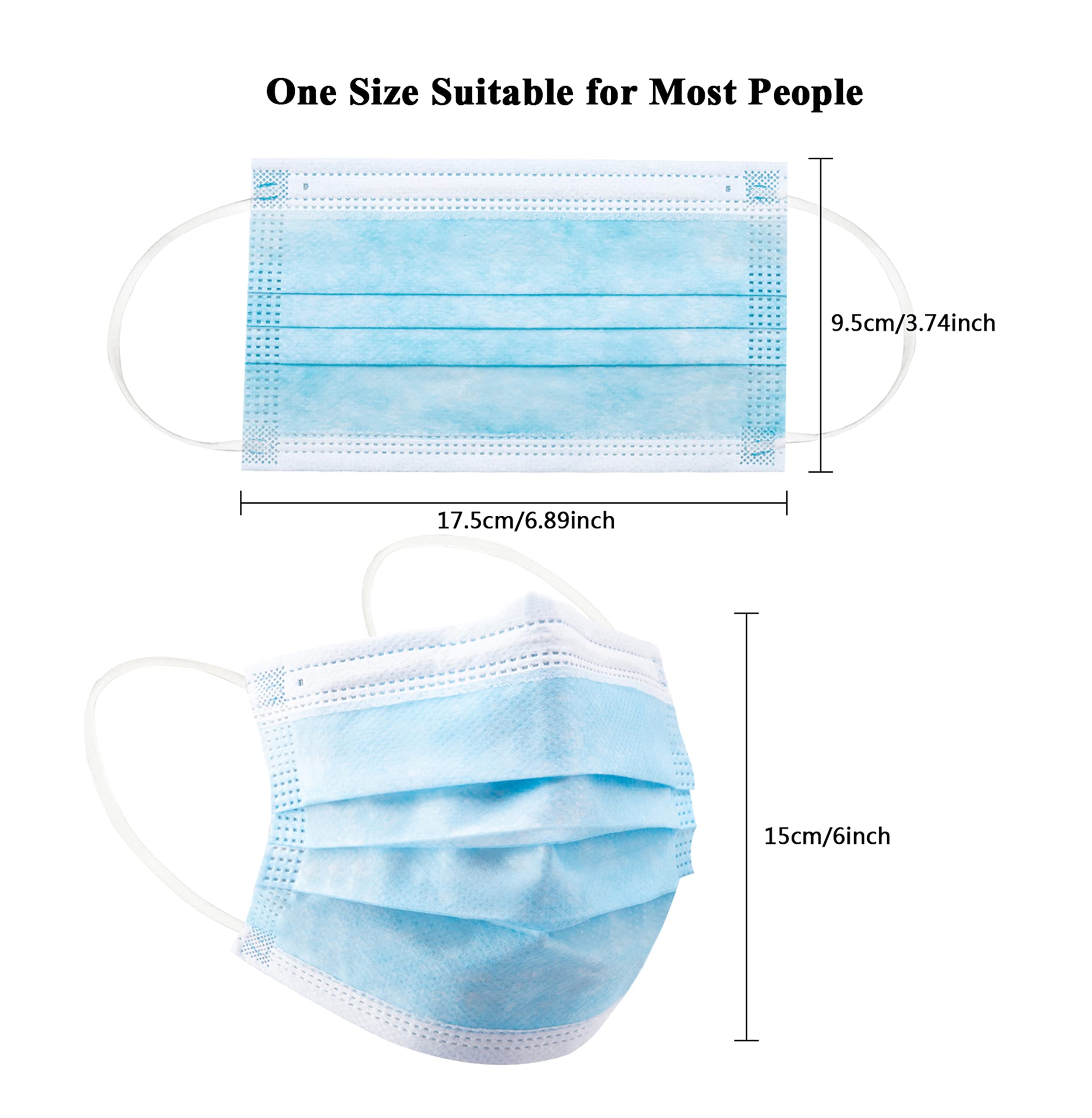 50/100Pcs Disposable Mask for  - Disposable Mask Blue reseña y precio