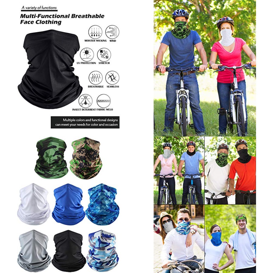 Summer Neck Gaiter Mask Windpr - Black Face Mask Pack reseña y precio