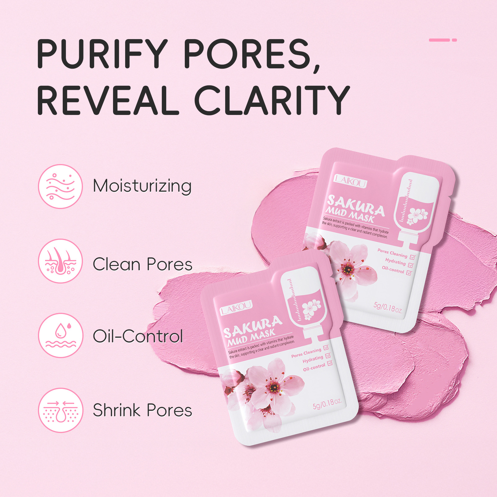 Laikou Sakura Clay Mask Trial  - Dust Mask Construction reseña y precio