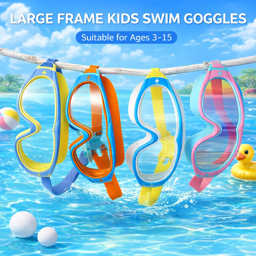 JSJM Kids Swimming Goggles Big - Silicone Mask Bracket reseña y precio