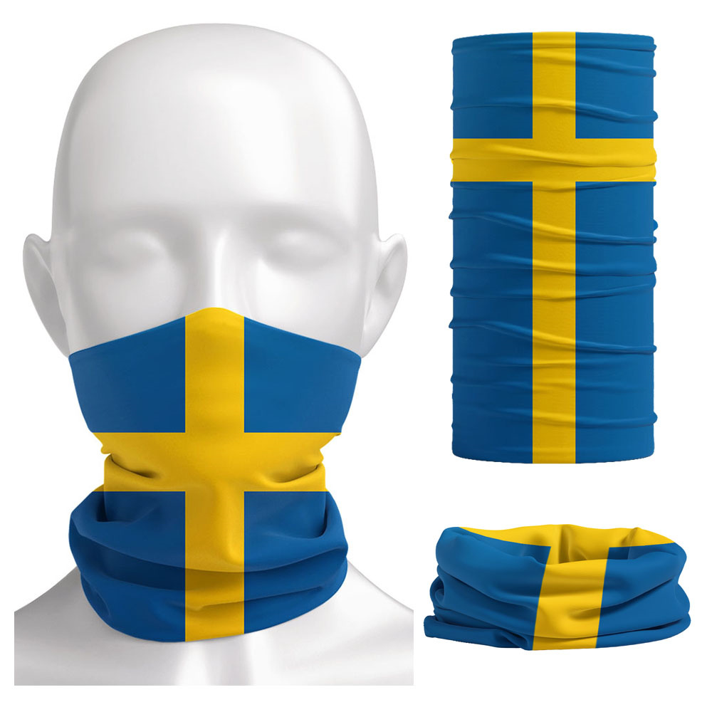 Sweden Flag Printed Bandana He - Neck Gaiter Face Cover reseña y precio