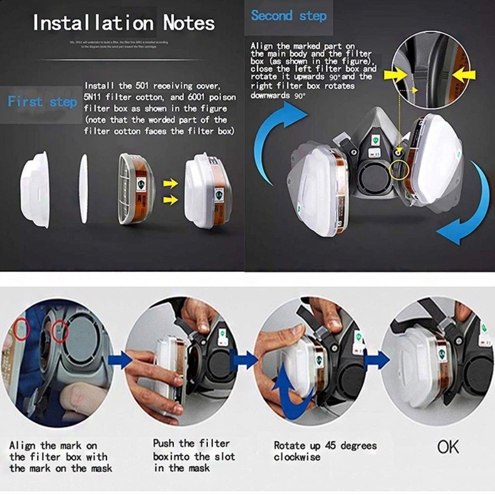 Reusable ‌Half-face Profession - Respirator Half Face reseña y precio