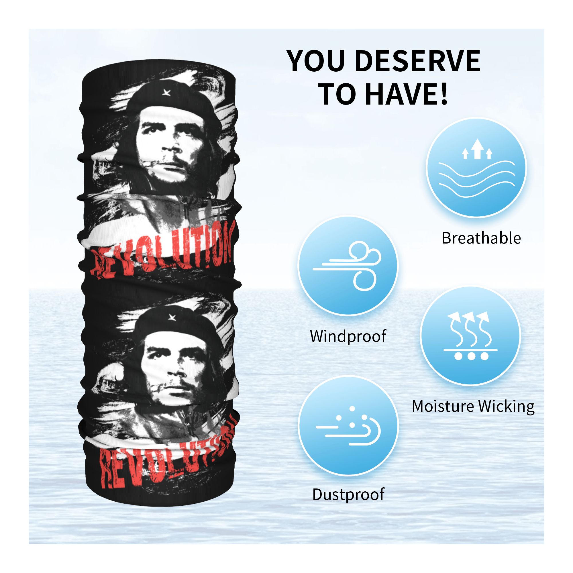 Custom Che Guevara Revolution  - Neck Gaiter Face Cover reseña y precio