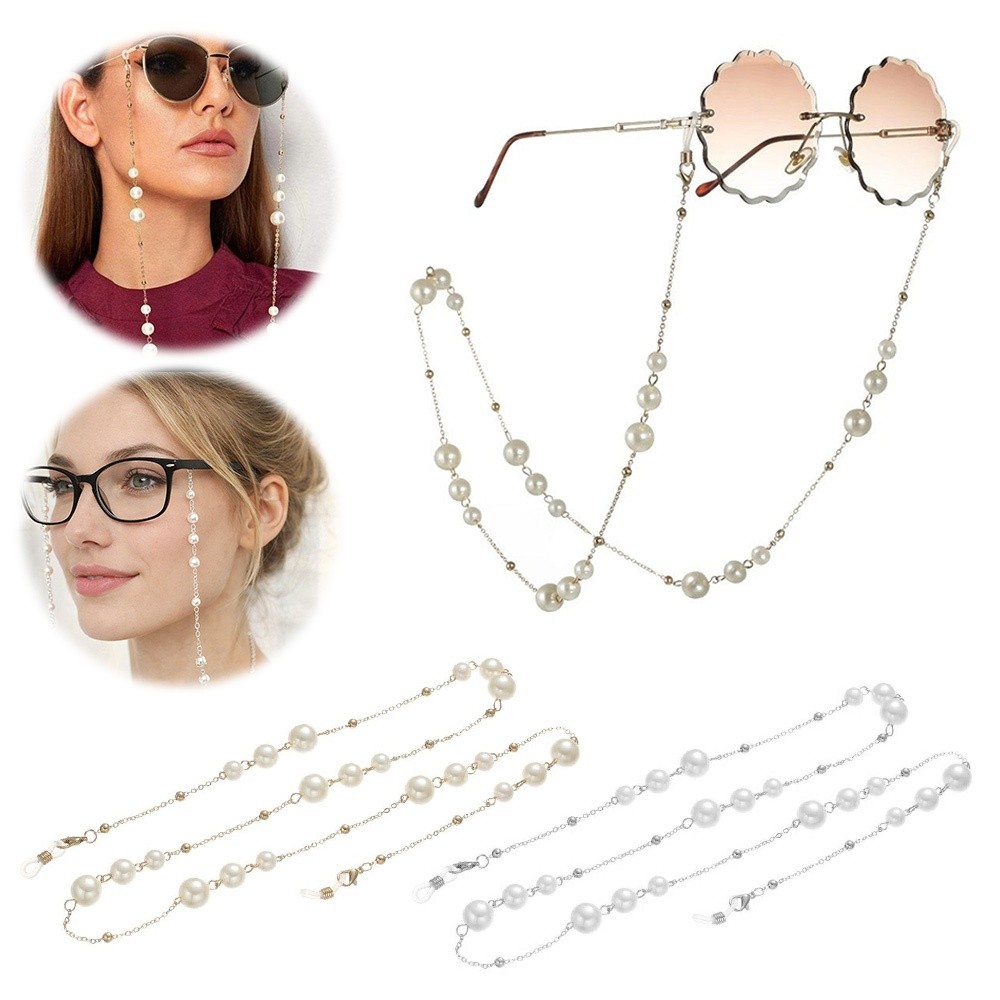 Trendy Pearl Beaded Sunglass C - Mask Lanyard Adjustable reseña y precio
