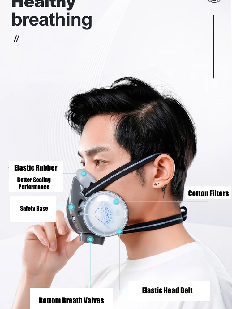 Half Face Dust Mask Safety Gog - Kn95 Respirator Mask reseña y precio