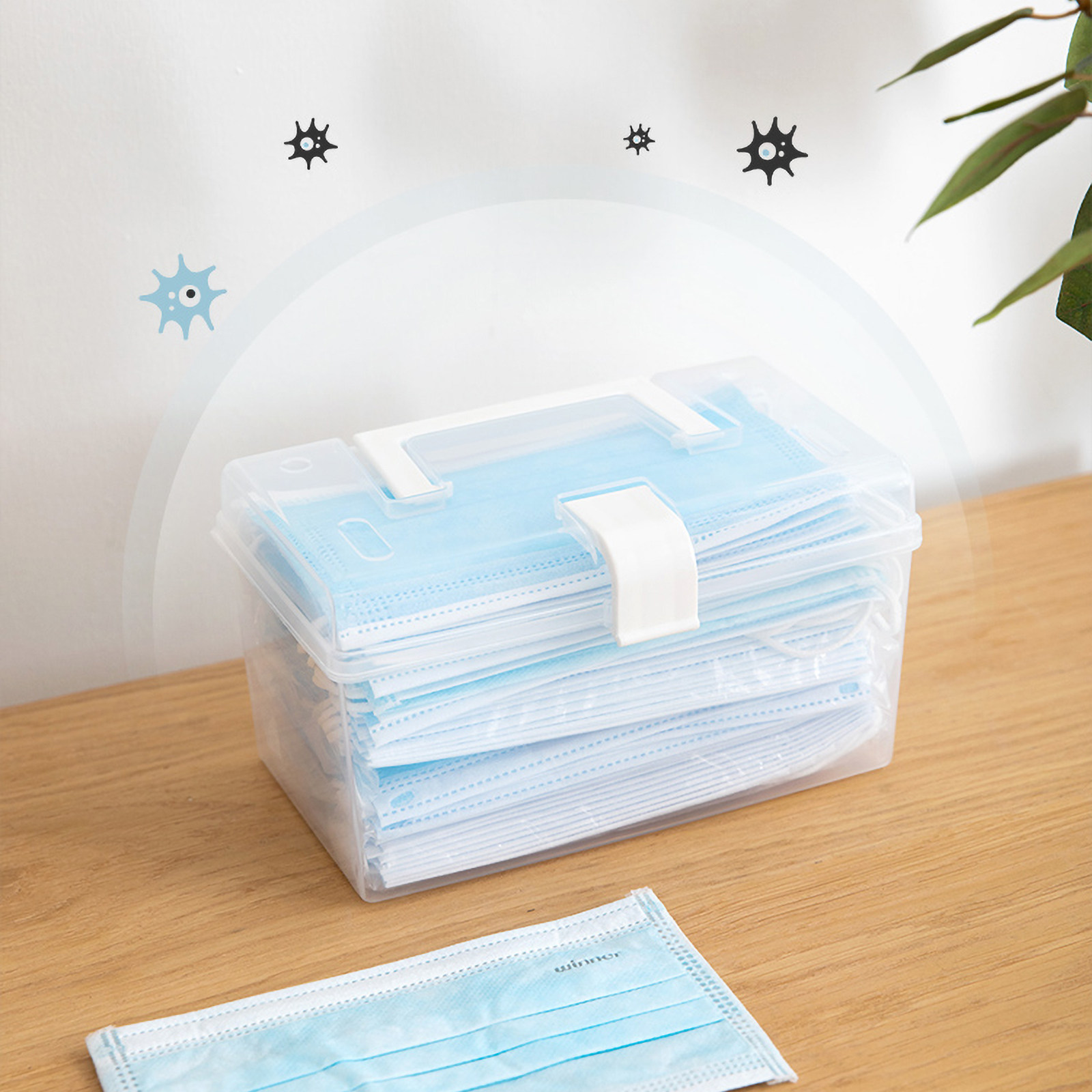 1Pcs Dustproof Mask Storage Bo - Face Mask Storage Box reseña y precio