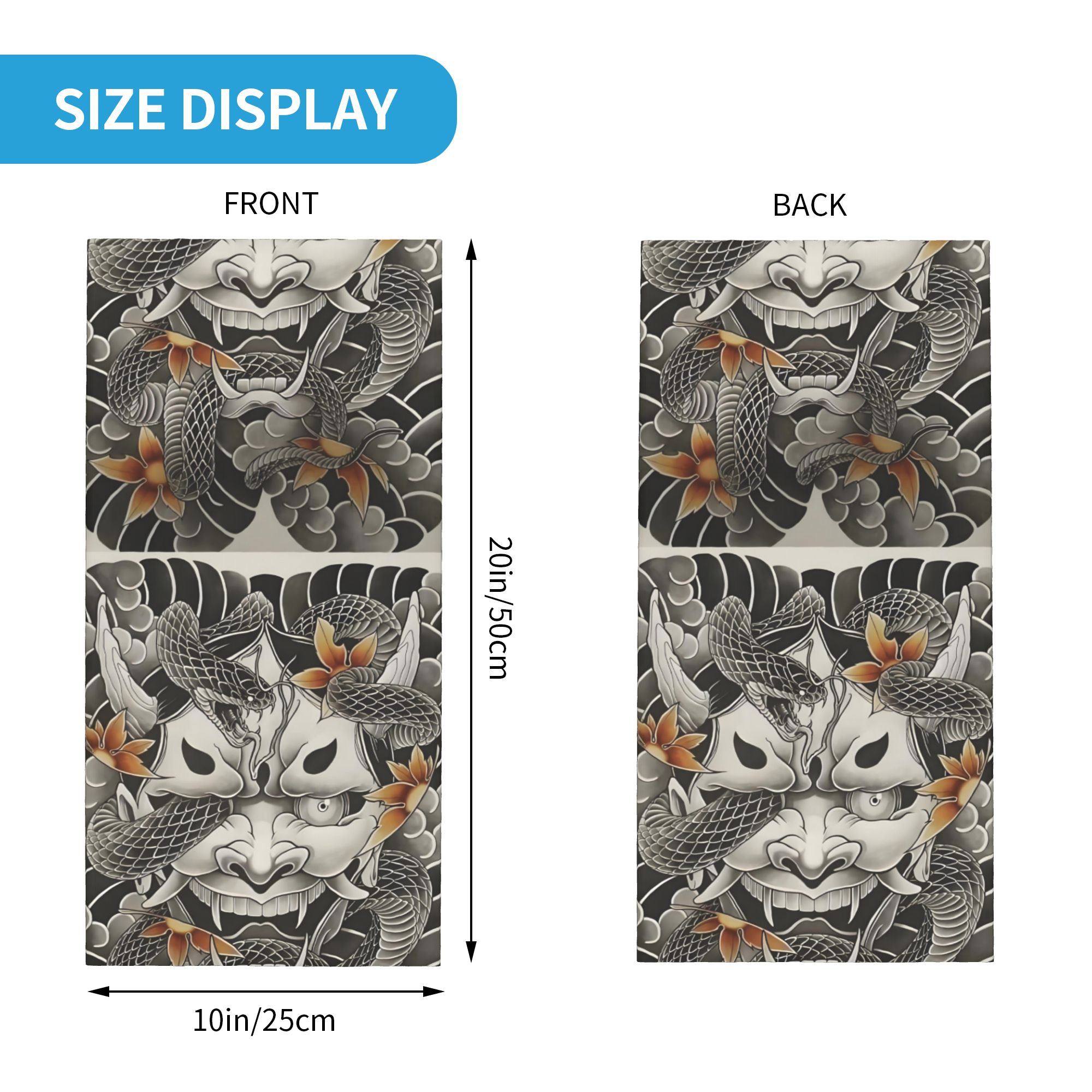 Custom Samurai Oni Demon Banda - Neck Gaiter Face Cover reseña y precio