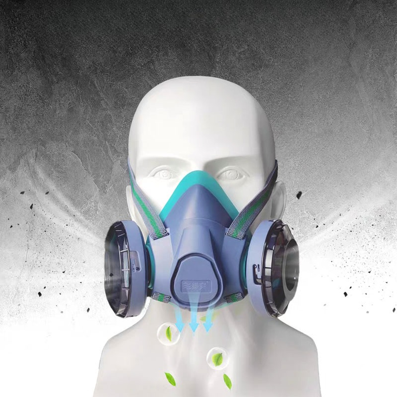 Dual Filter Silicone Half Face - Respirator Half Face reseña y precio