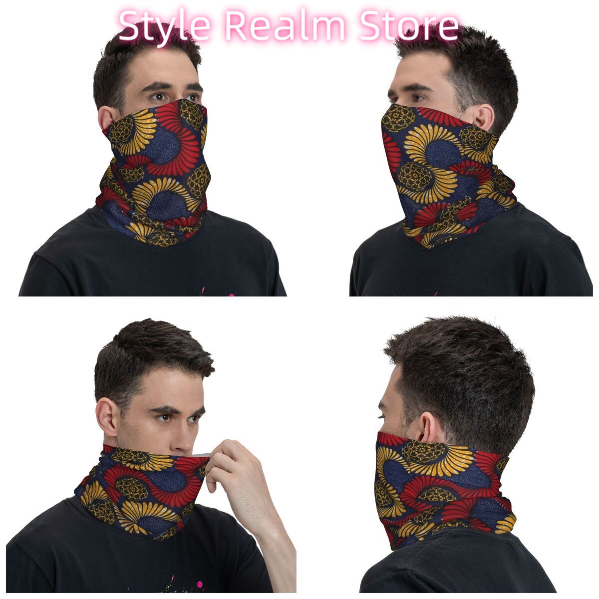 Ankara African Pattern Bandana - Neck Gaiter Face Cover reseña y precio