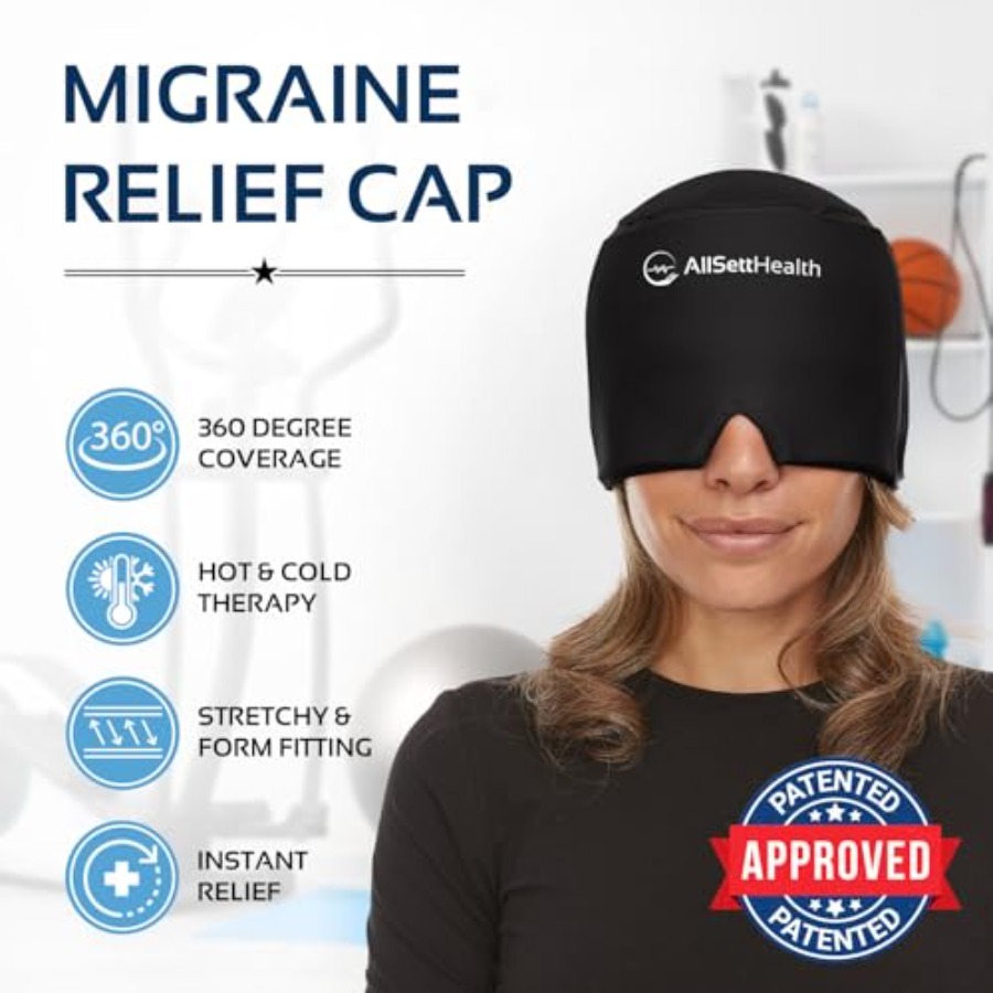 Migraine Relief Cap Ice Head W - Black Face Mask Pack reseña y precio