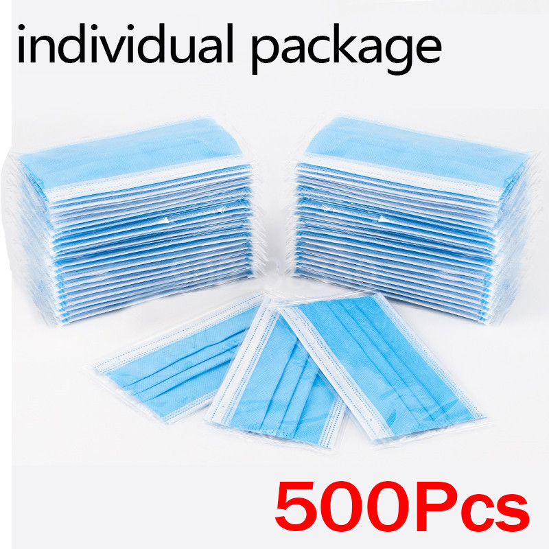 10-500pcs Disposable Adults in - Disposable Mask Blue reseña y precio